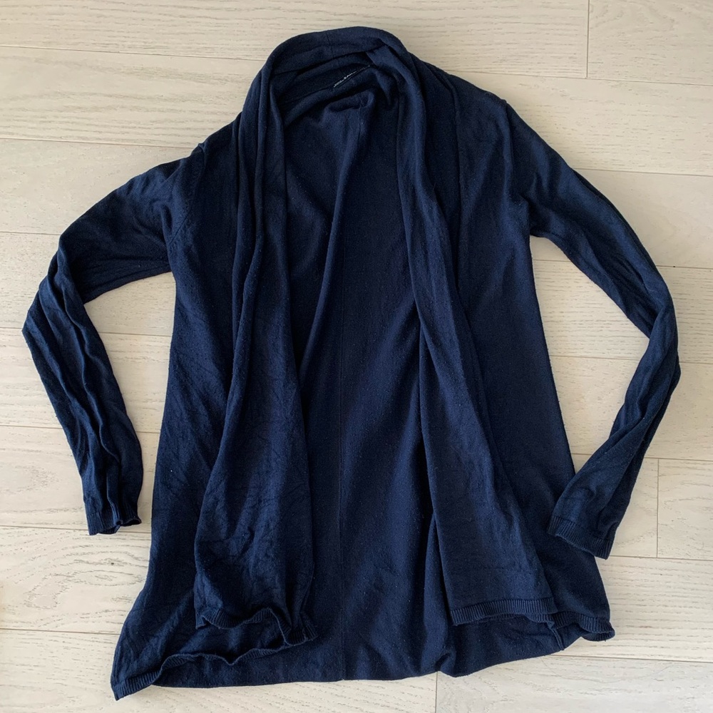 Zara Navy knit cardigan open front size s small